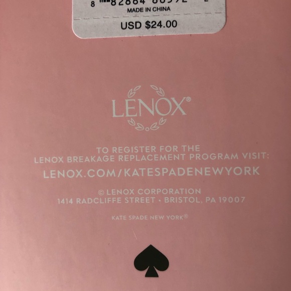 Kate Spade Lenox Christmas Dot Red Square Tray (NWT) - Picture 6 of 7